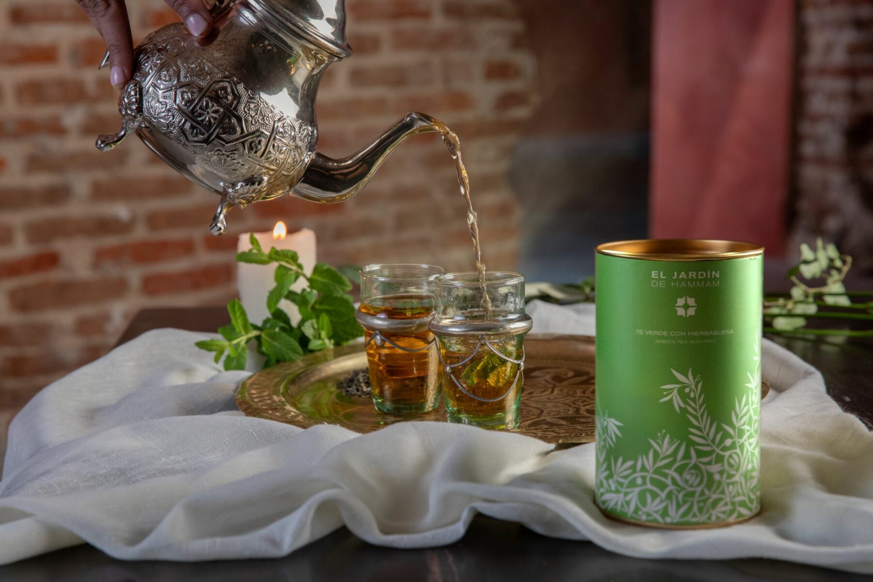 té verde con hierbabuena de El Jardín de Hammam